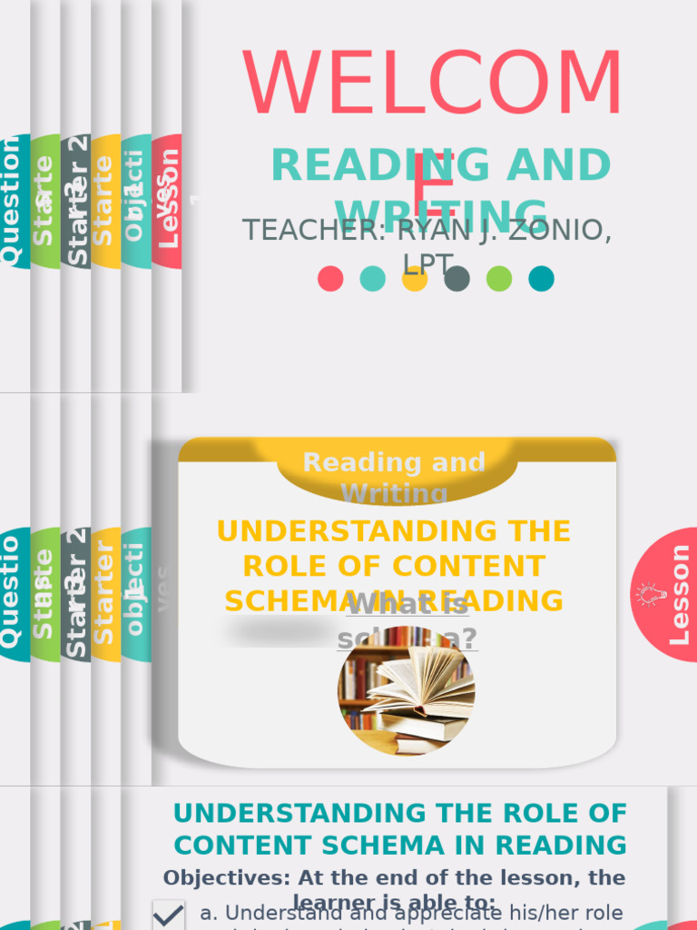 R and w lesson 1 ppt understanding the role of content schema in