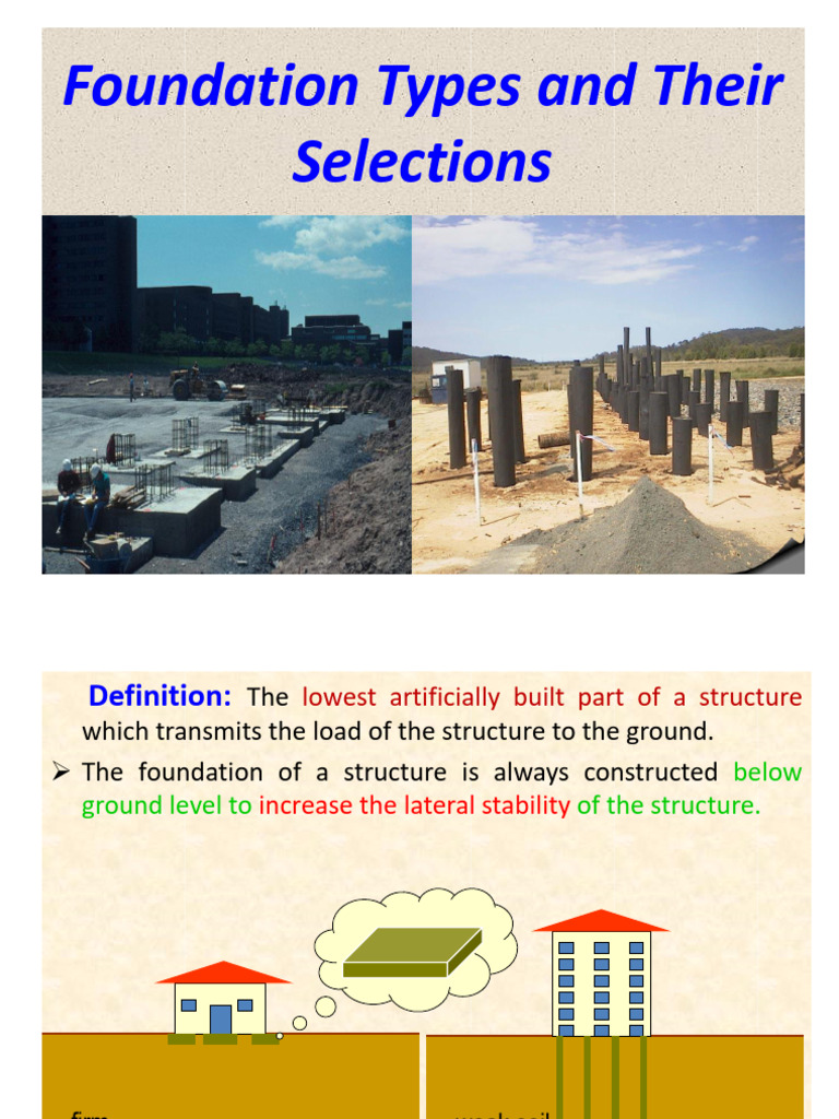 Introduction To Foundation Types | PDF | Deep Foundation | Foundation ...