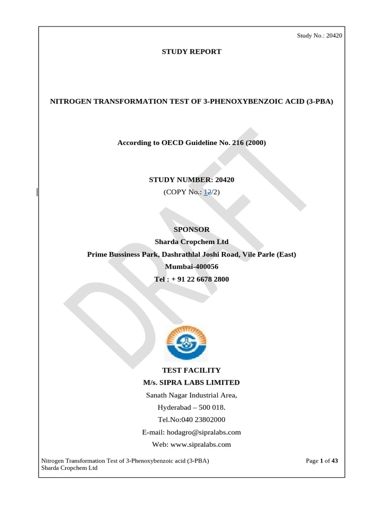 NTT - Revised Draft Report 1 of 2 - 29062021 | PDF | Soil | Nitrate