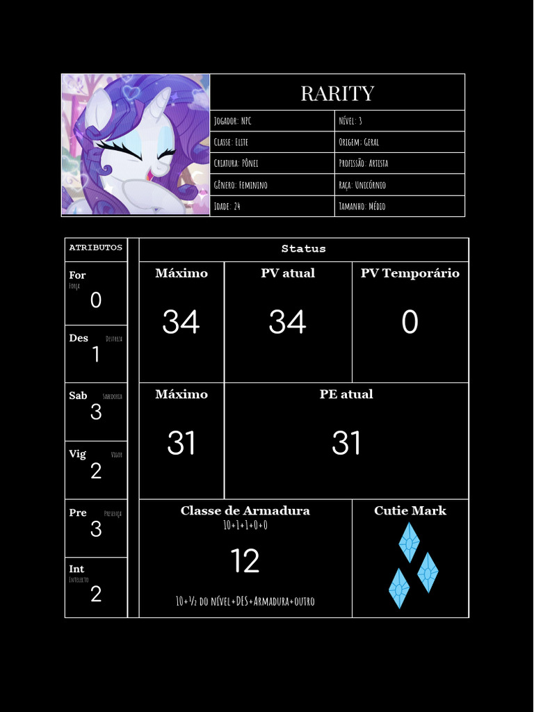 My Little Pony- Rpg (Ficha)-1 | PDF