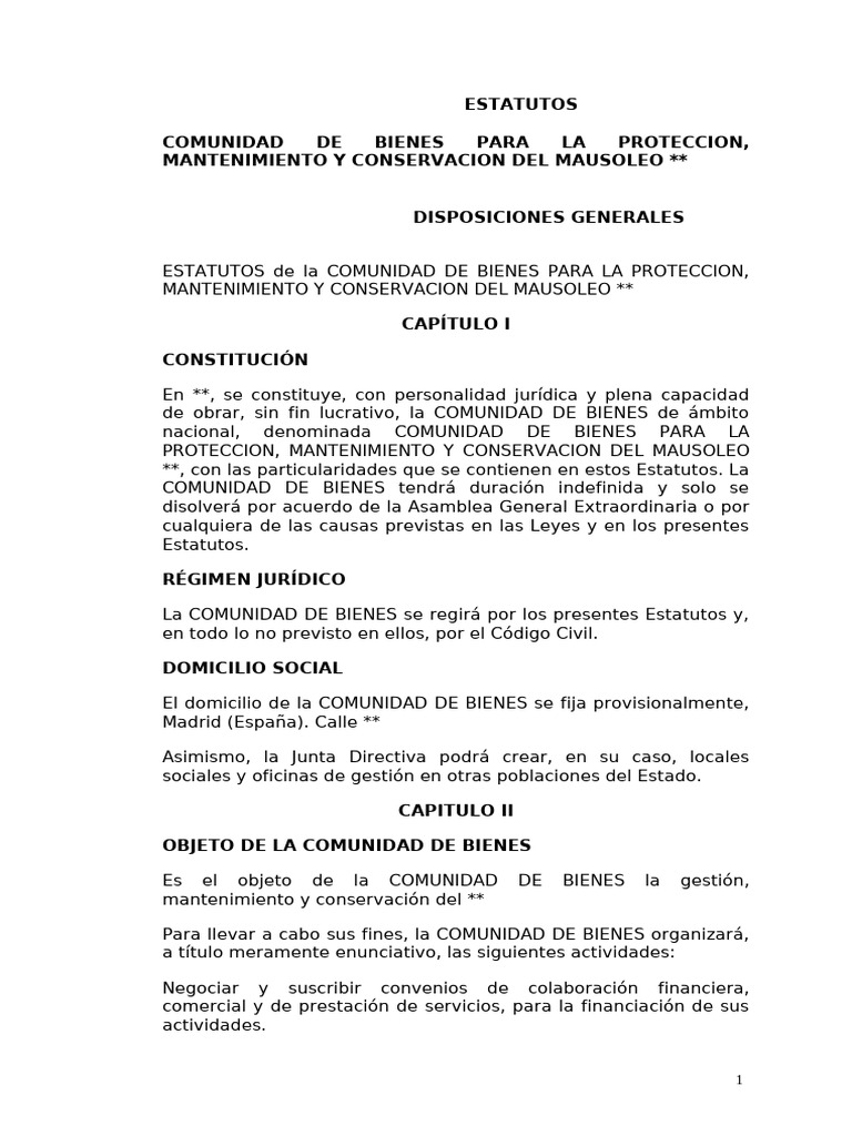 Modelo Estatutos Asociacion 2 | PDF | Presupuesto | Sociedad de ...
