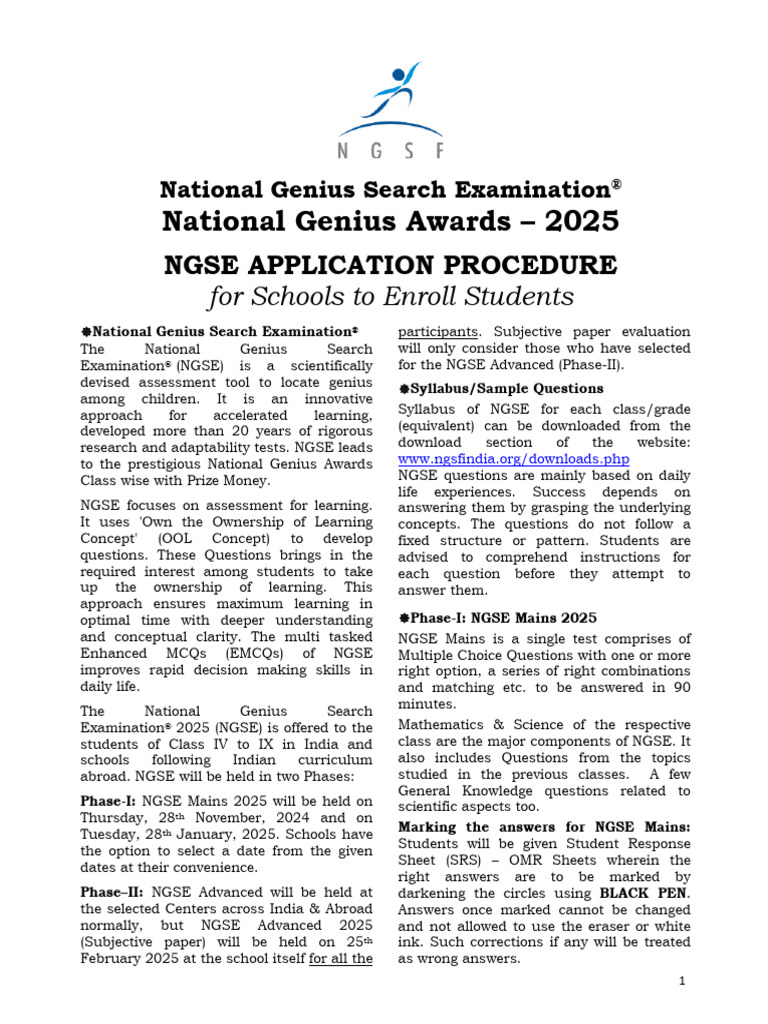 NGSE Handbook 2025 | PDF | Multiple Choice
