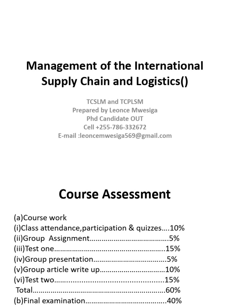 International Supply Chain Management Overview | PDF | Logistics ...