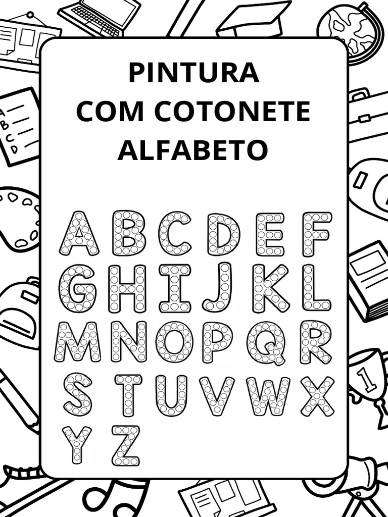 Pintura com Cotonete: Alfabeto Infantil | PDF
