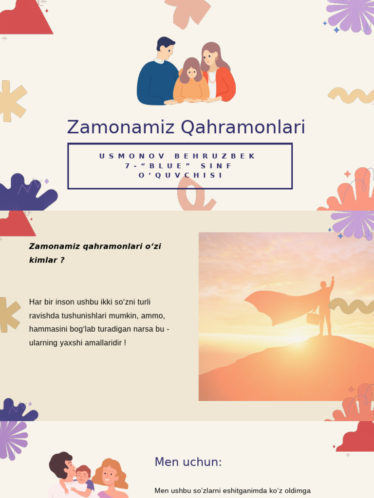 Ota-Ona Haqida USMONOV BERHUZBEK | PDF