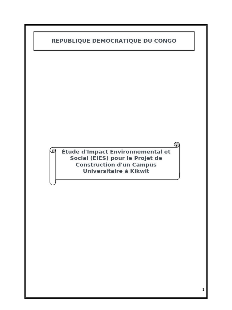 Eies Projet Ints Final | PDF | Eau | Environnement naturel