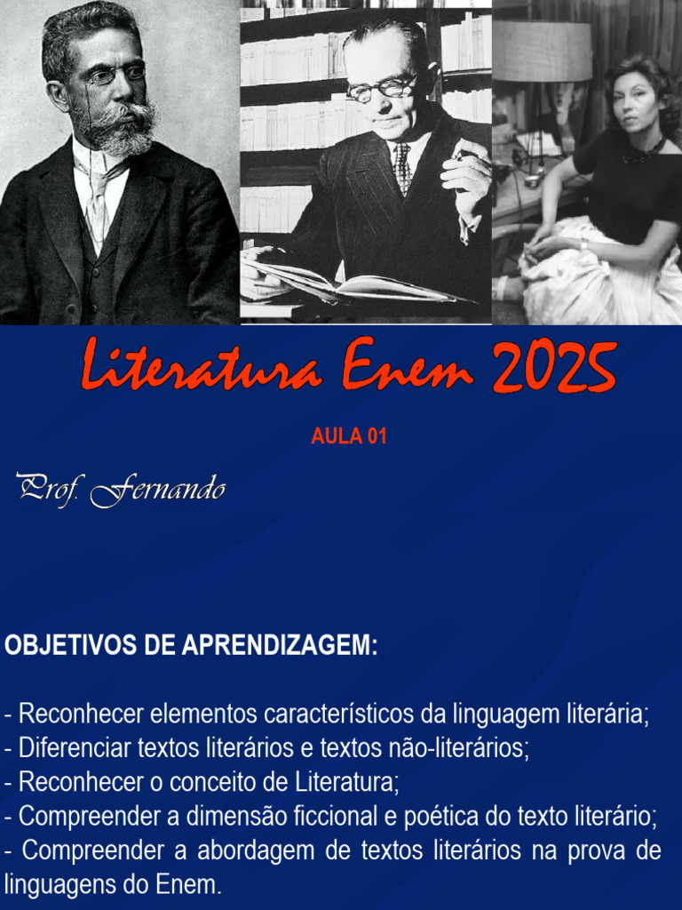 Literatura Enem 2025 - Aula 01 | PDF | Estética
