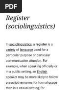 Types of Register in English Writing | PDF | Linguistics | Human ...