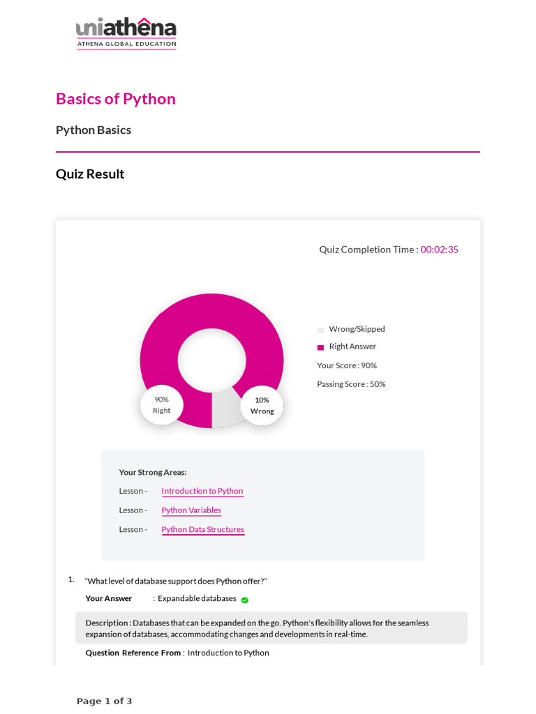 Quiz Result (2) | PDF | Python (Programming Language) | Data Type