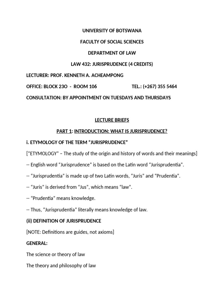 Understanding Jurisprudence Basics | PDF | Jurisprudence | Justice