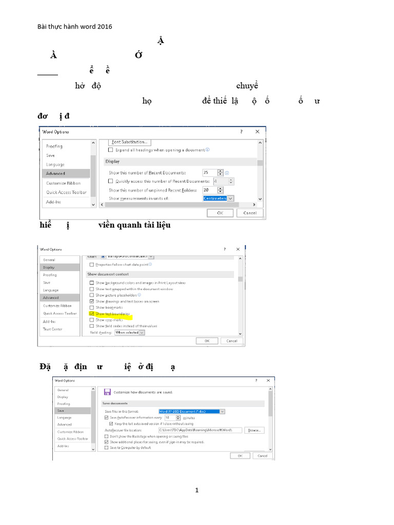 Bai Tap Word Can Ban | PDF