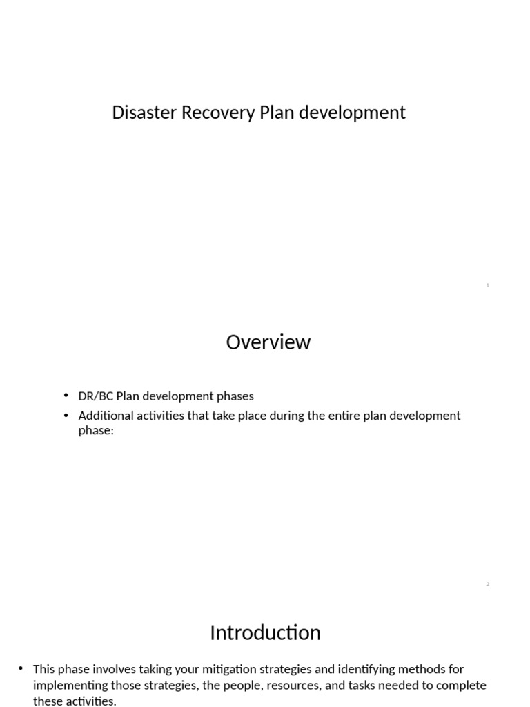 Disaster Recovery Plan Development Guide | PDF | Computing | Business