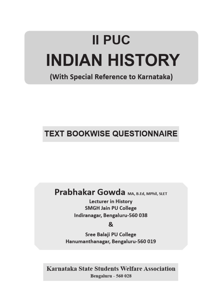 II PUC - Indian History (EM) (18.12.2021) (Final PDF | PDF | Vedas ...