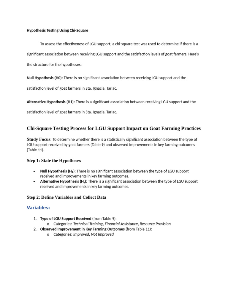 Hypothesis Testing Using Chi | PDF | Chi Squared Test | Hypothesis