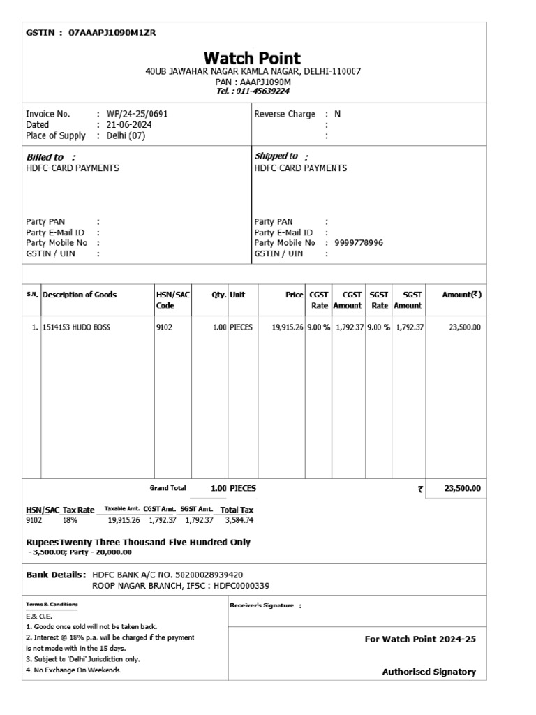 Watch Bill | PDF