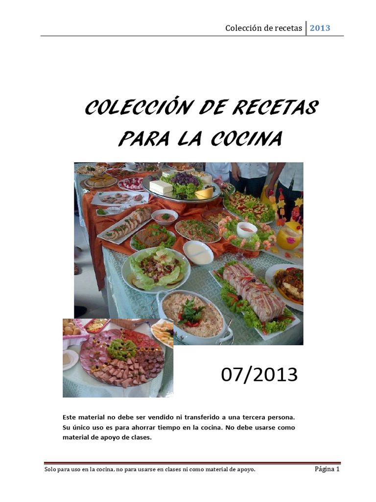 Recetas de Cocina clasicas universales | PDF | ensalada | Vinagreta