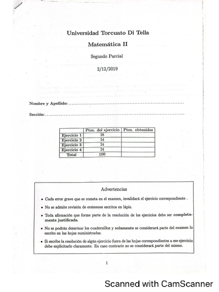 Mate II - 2 Parcial. 2 | PDF