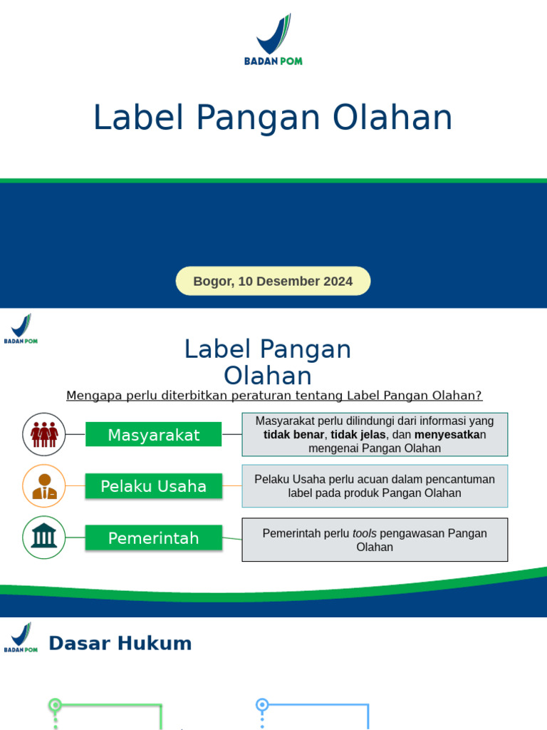 Panduan Label Pangan Olahan 2024 | PDF