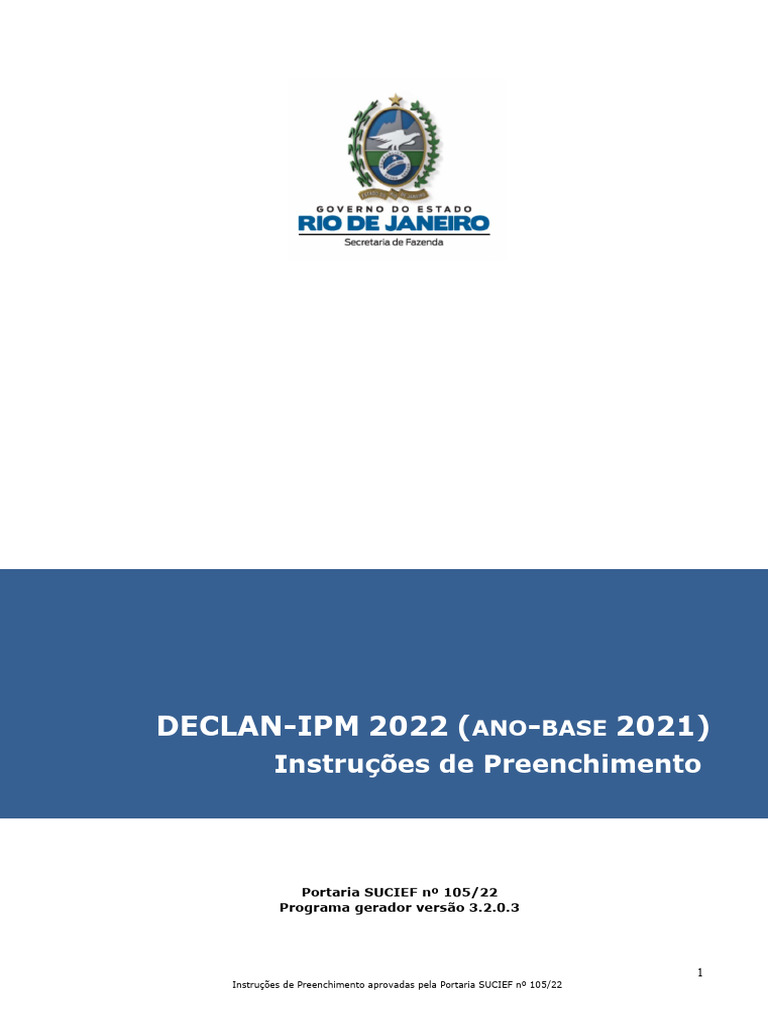 Instruções para Preenchimento da DECLAN-IPM | PDF | Opção (finanças ...
