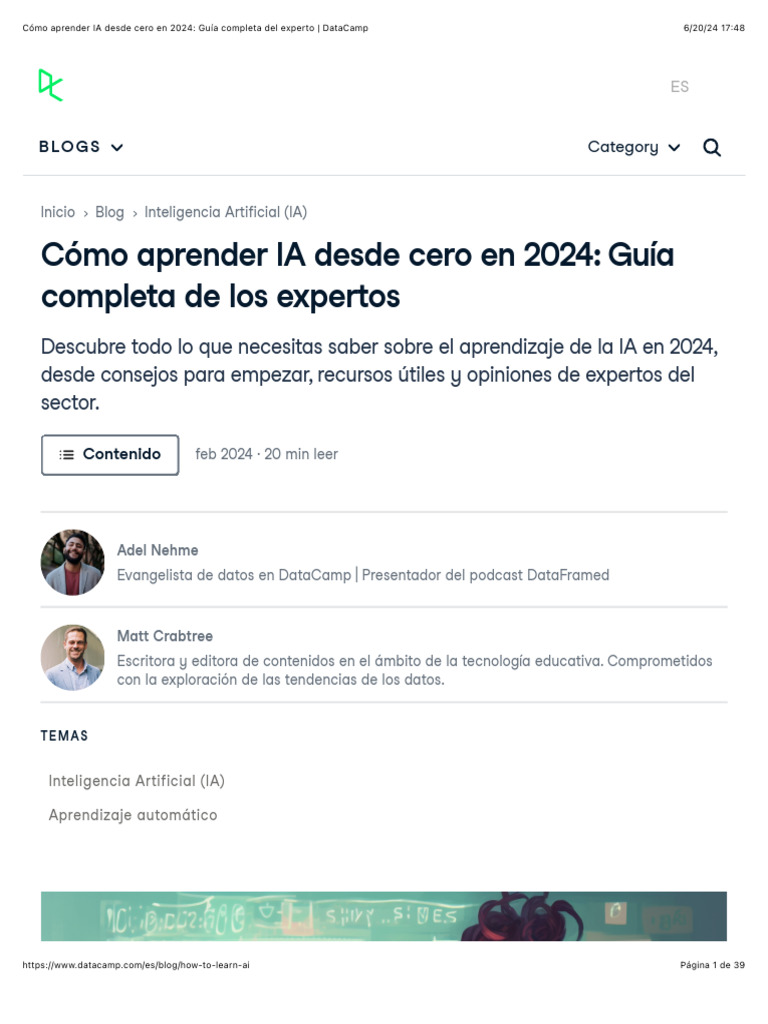 Aprende IA desde cero en 2024 | PDF | Inteligencia artificial ...