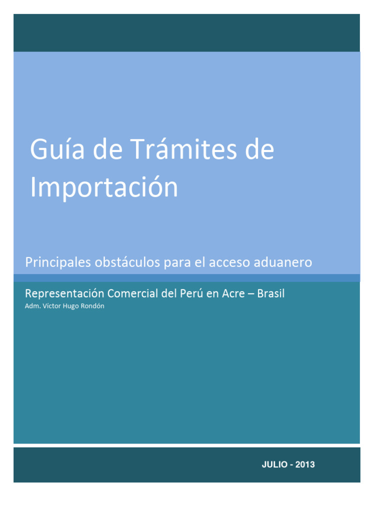 Guía de Trámite de Importación | PDF | aduana | Impuestos