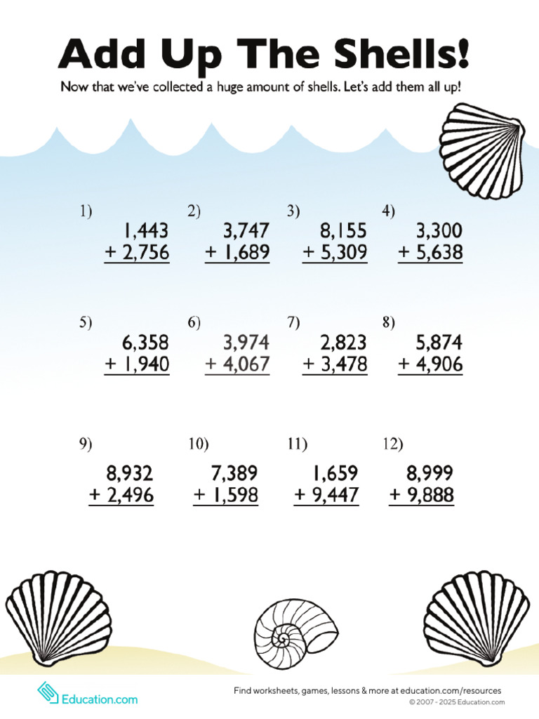Add Up Shells | PDF