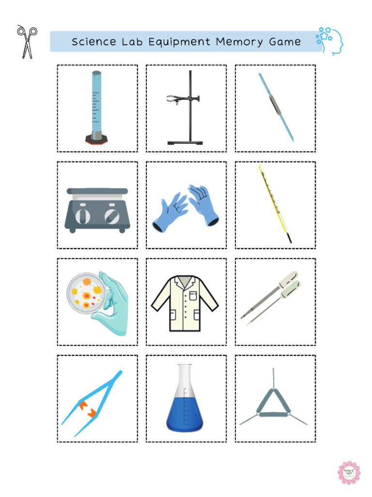 1 - Memory Game - Science Lab Equipment - Science Lab Apparatus Cut and ...