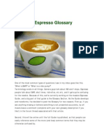 Espresso Glossary