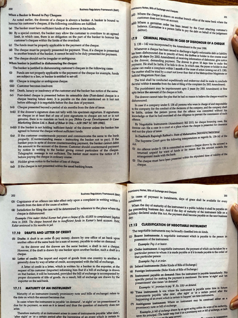 Banker Obligations for Cheque Payments | PDF | Negotiable Instrument ...