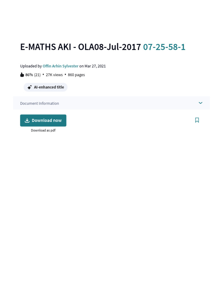 Aki Ola Elective Mathematics PDF Download | PDF