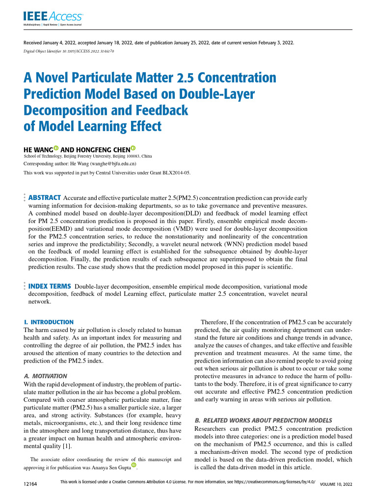 PM2.5 Concentration Prediction Model | PDF | Applied Mathematics ...