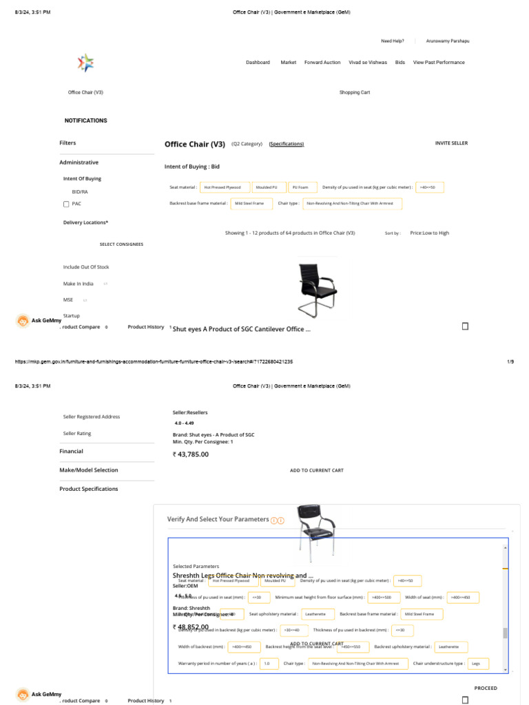 Office Chair V3 Specifications and Pricing | PDF