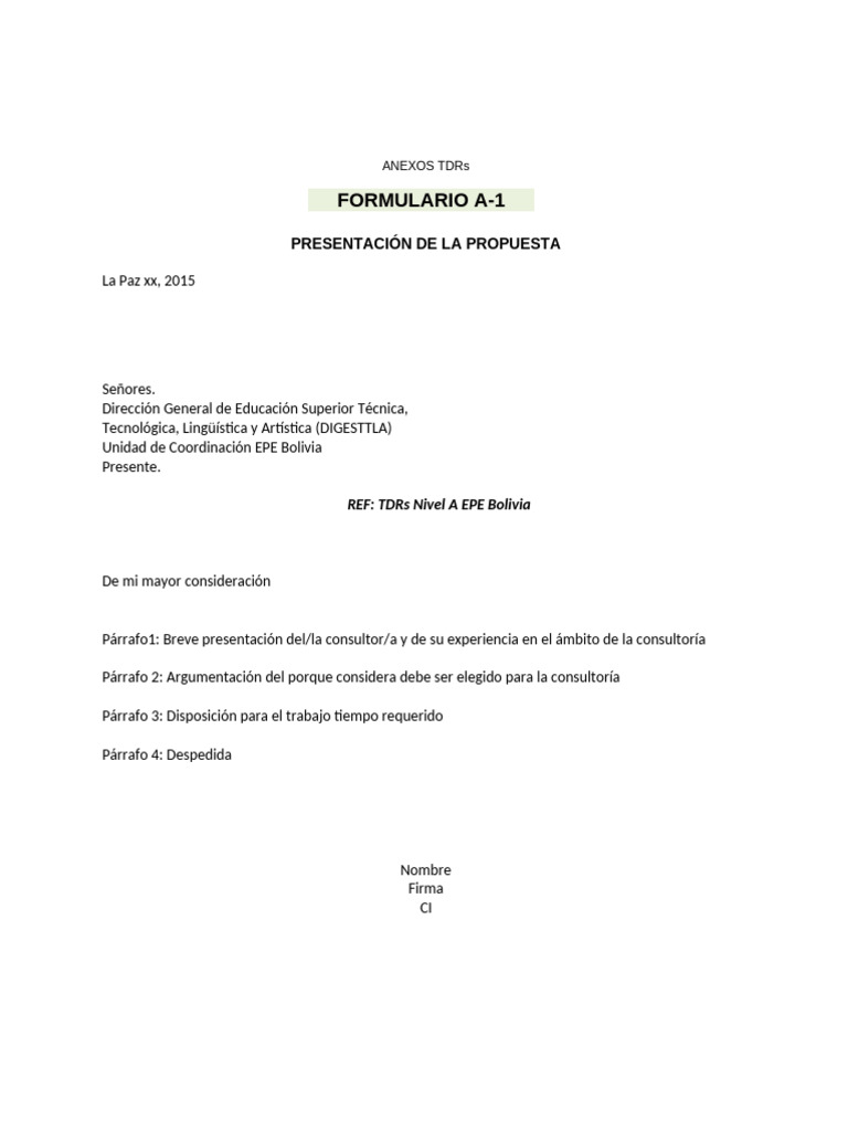 Form A1 | PDF