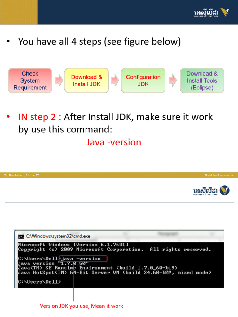 1. Get Ready to Start JAVA | PDF | Eclipse (Software) | Java Platform