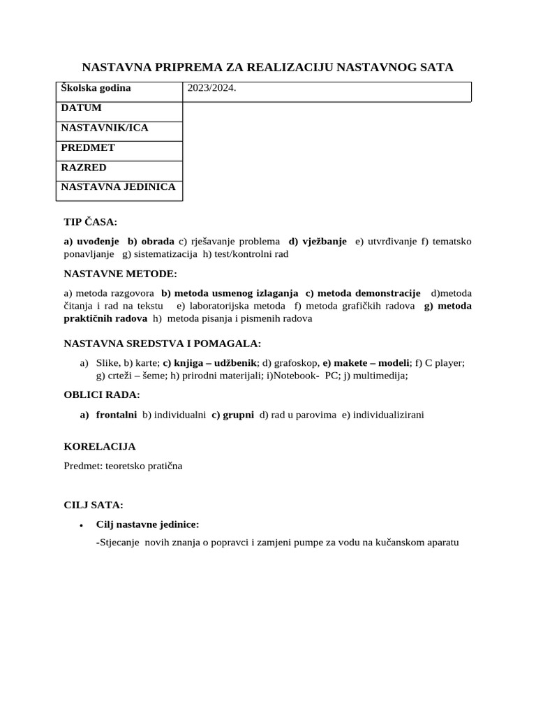 Natavna Priprema Elektrotehnika 1 | PDF