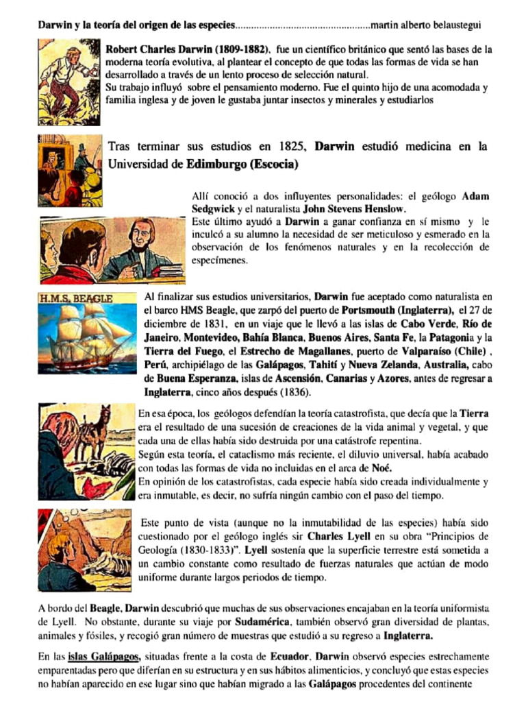 Darwin y la selección natural en evolución | PDF | Charles Darwin ...