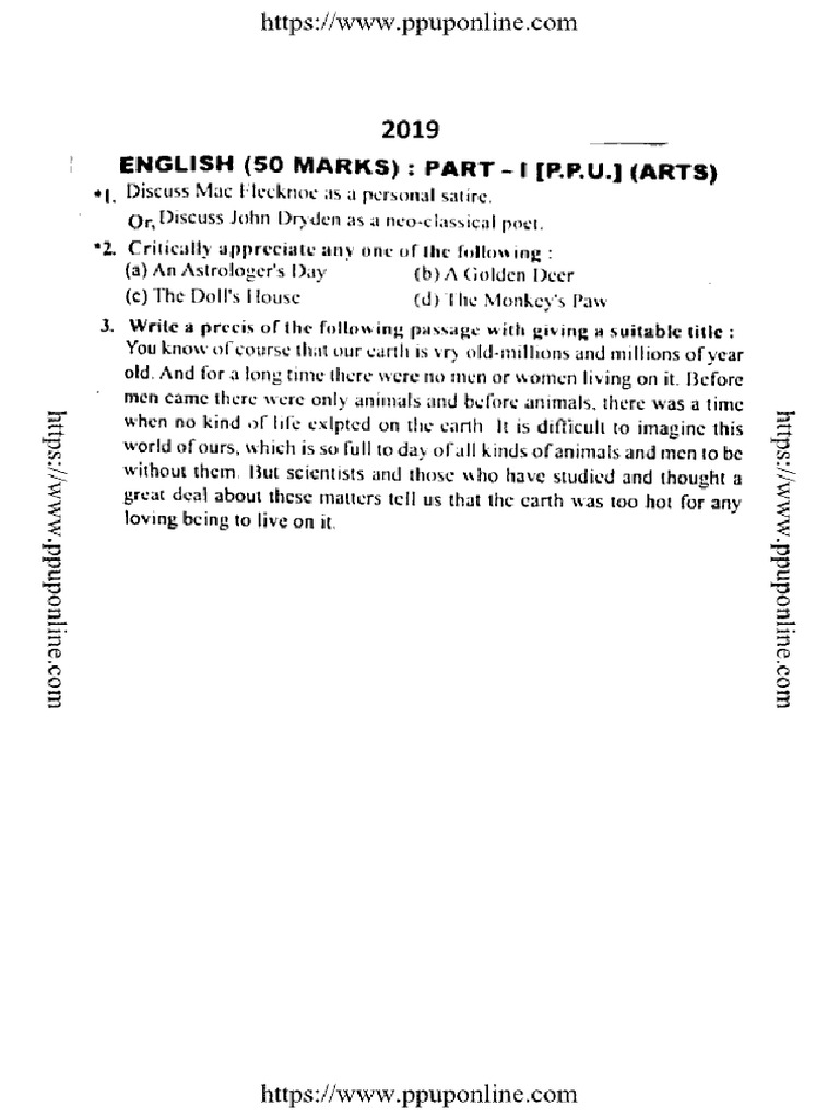 Ba Part 1 English 2019 | PDF