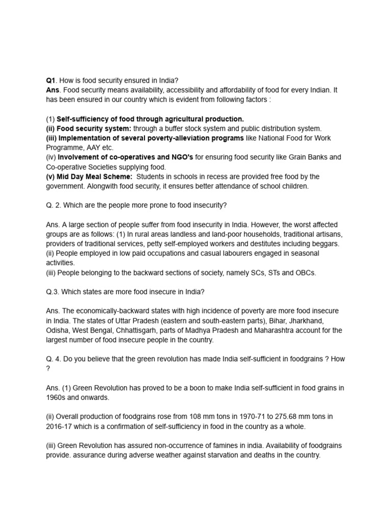 Ix Food Security Pdf Food Security Famine