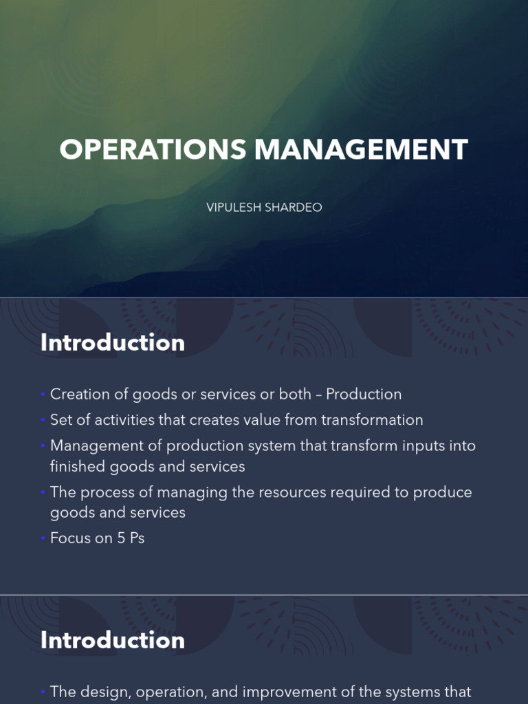 Operations Management Overview and Trends | PDF | Forecasting | Errors ...