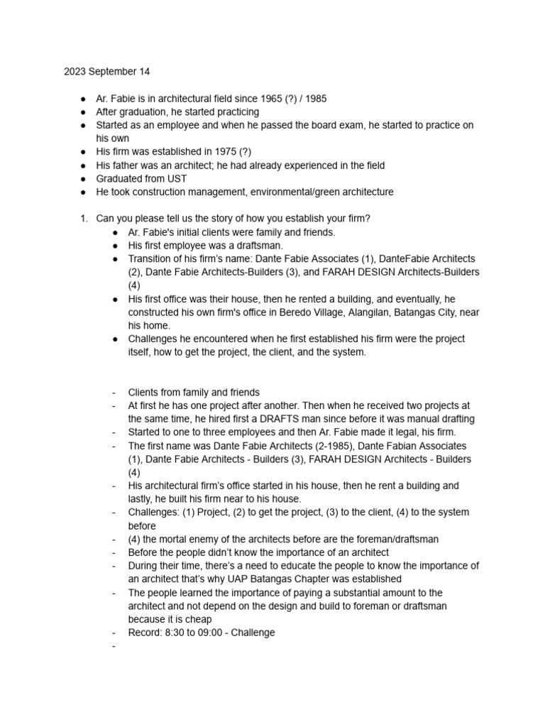 BM1 - Interview Questions 1 To 15 | PDF | Architect | Decision Making