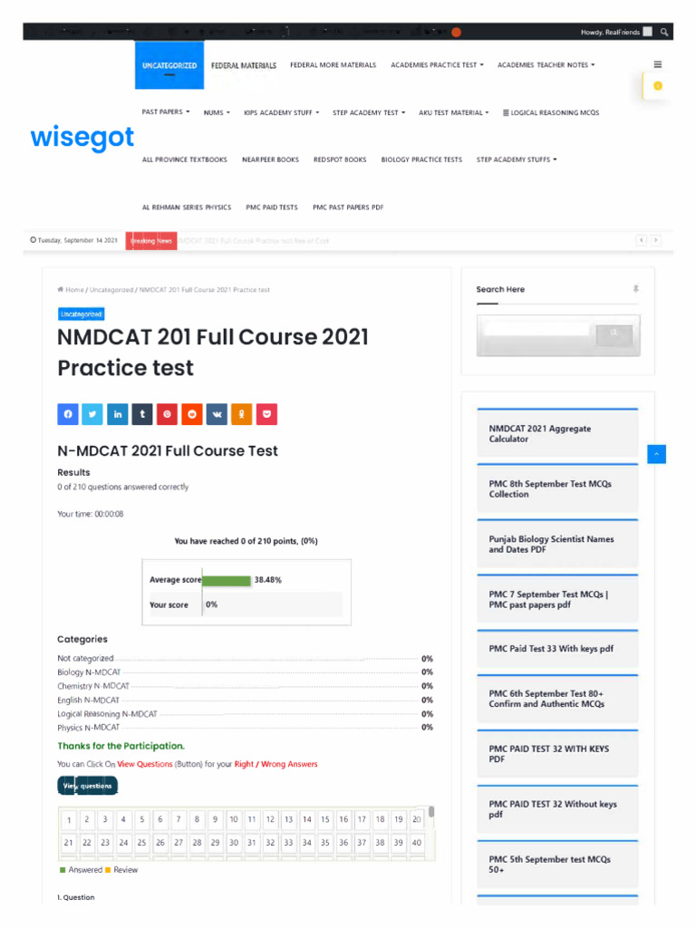 Pmc Full Course Practice Test Pdf Multiple Choice Data Collection
