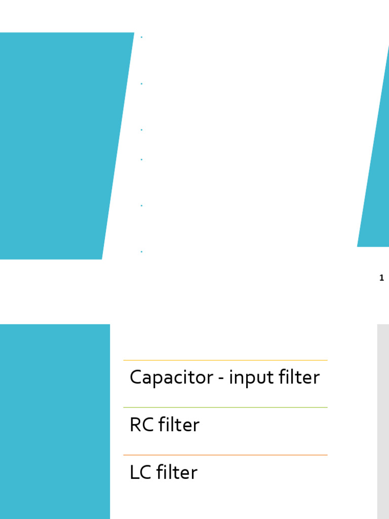 CHAP. 1 (FILTER) | PDF | Rectifier | Electronic Filter
