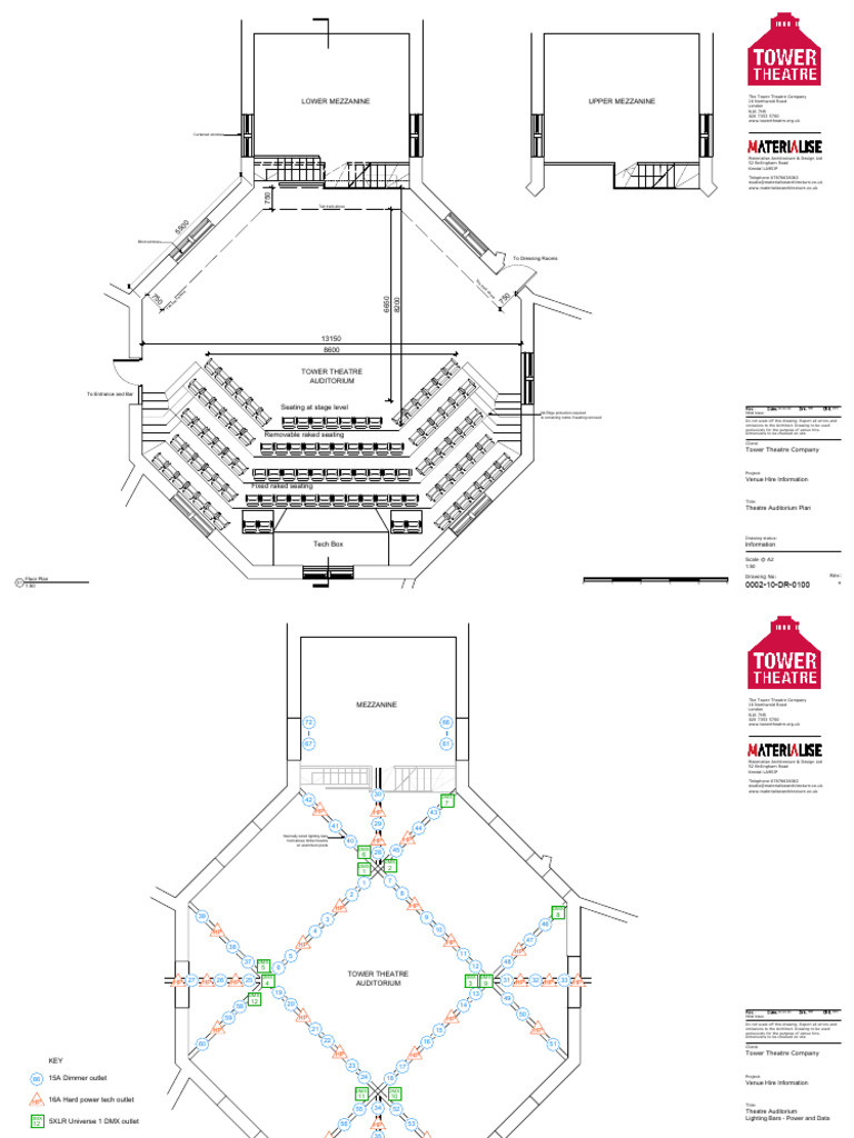 Tower Theatre Auditorium Layout Plans | PDF