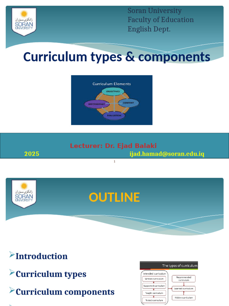 Curriculum Types and Components 3 | PDF | Curriculum | Learning