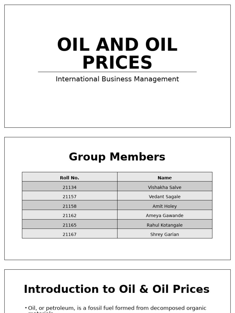 Understanding Oil Prices and Influences | PDF | Petroleum | Price Of Oil