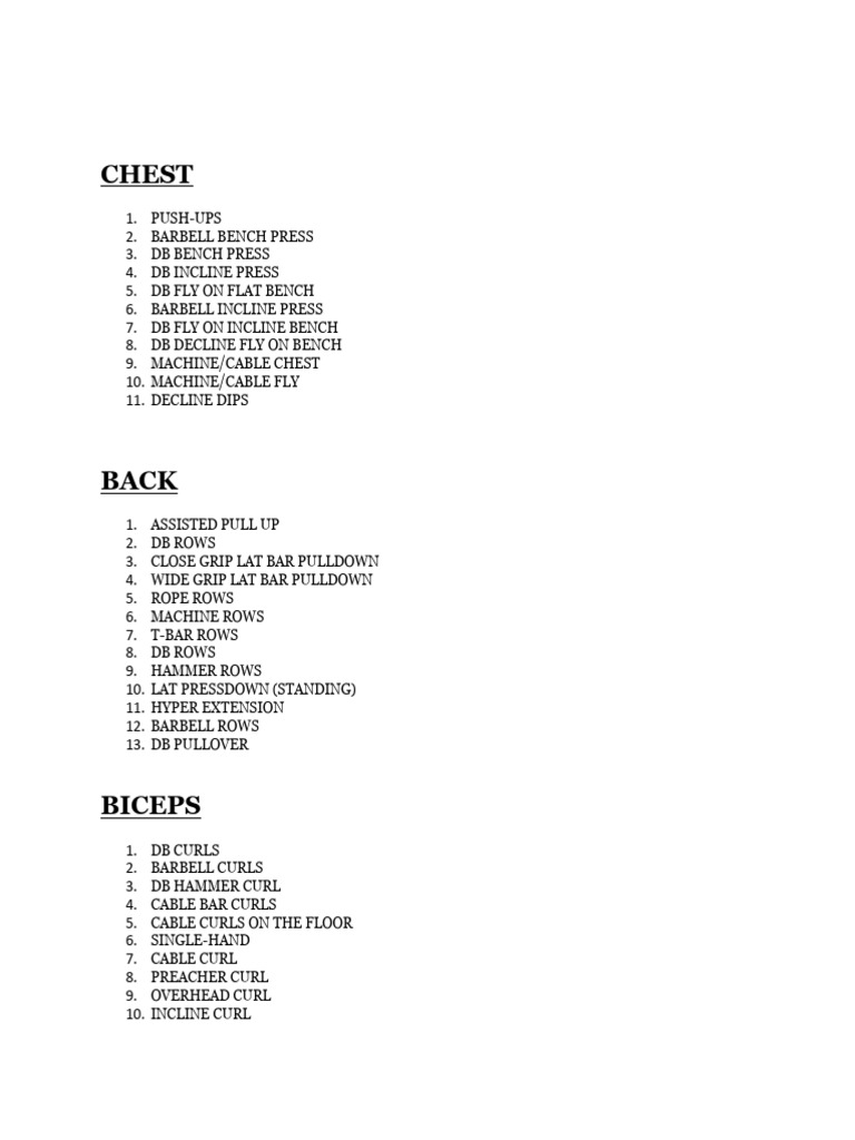 MUSCLE WORKOUT | PDF