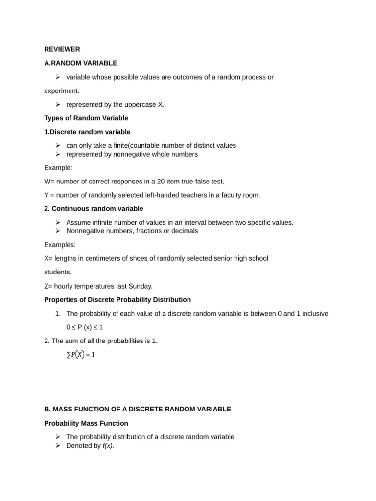 Understanding Random Variables and Distributions | PDF | Sampling ...