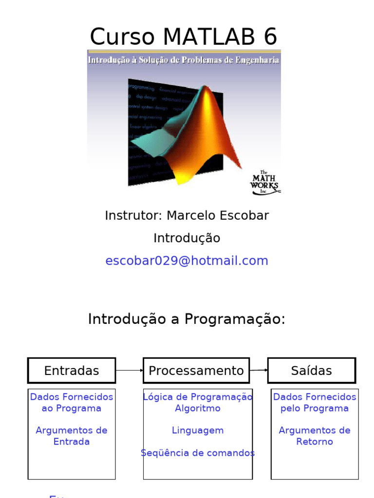 Curso de Introdução ao MATLAB | PDF | Matlab | Matriz (Matemática)
