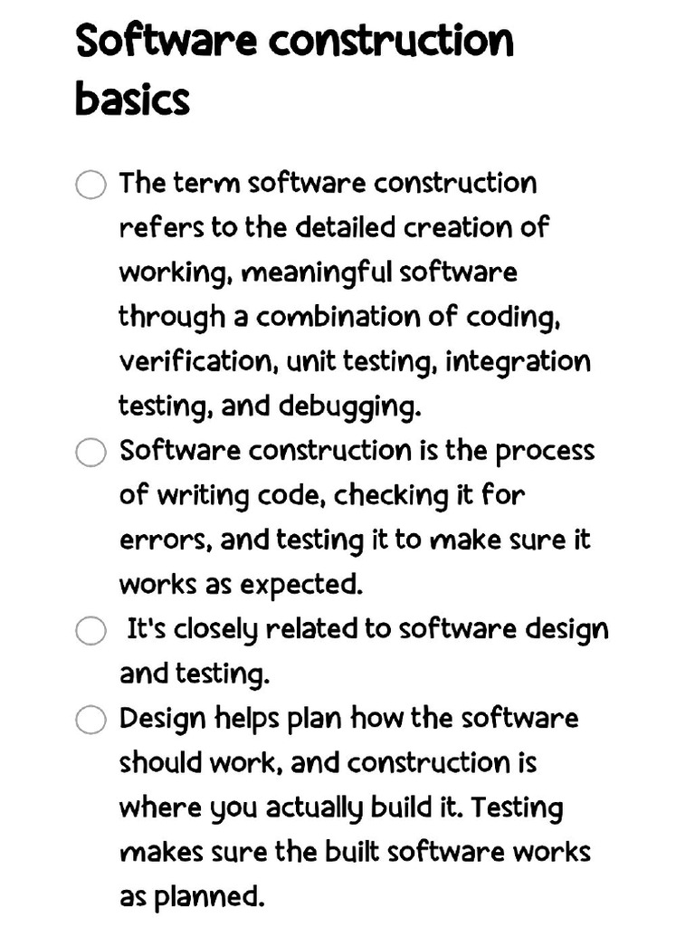 Software Construction Basics | PDF