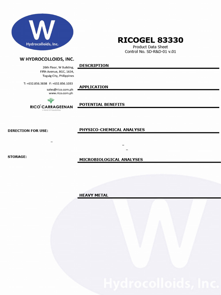 Ricogel 83330 Product Overview | PDF | Genetically Modified Food ...